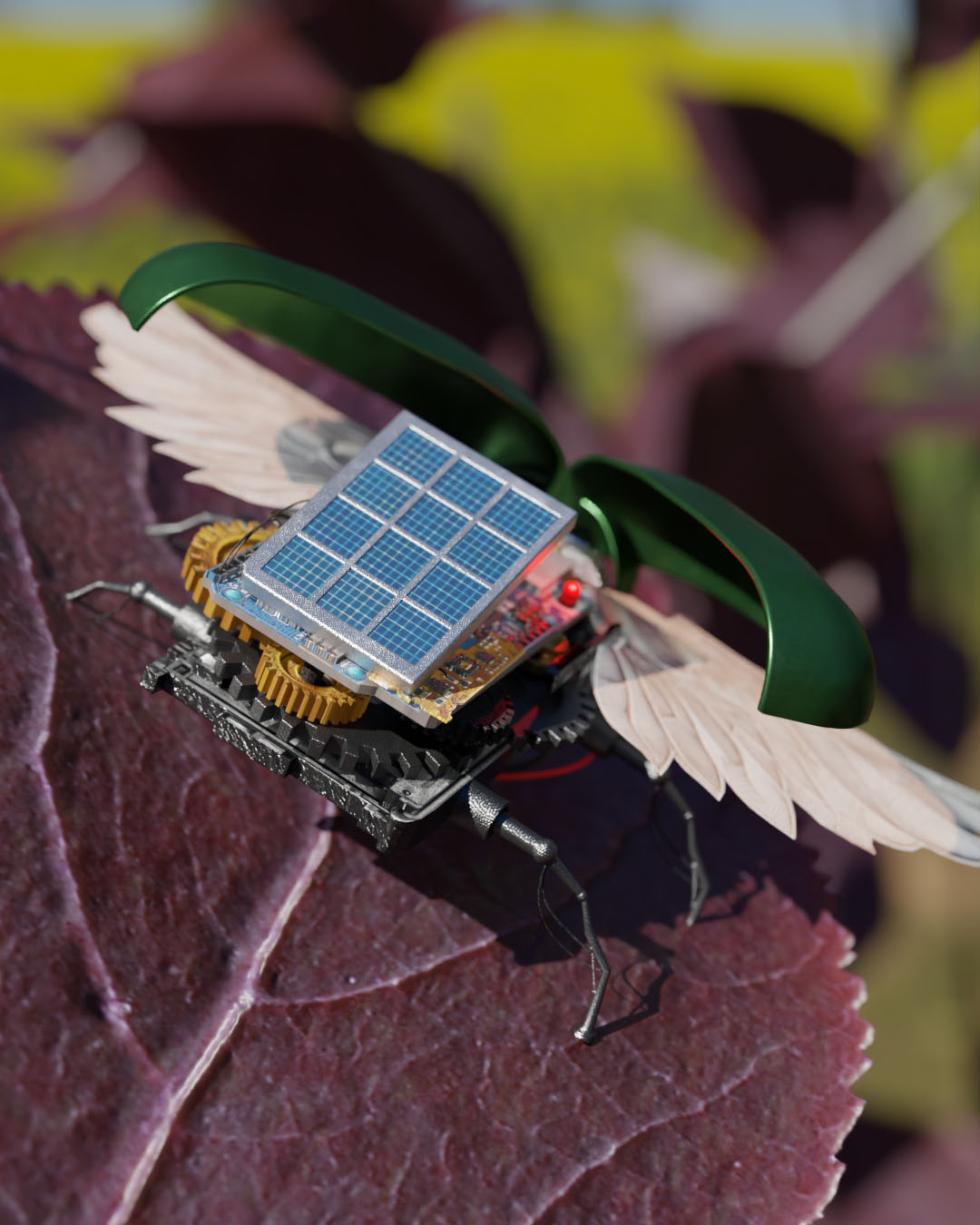 robot beetle in Blender 3D by motion graphic designer in USA