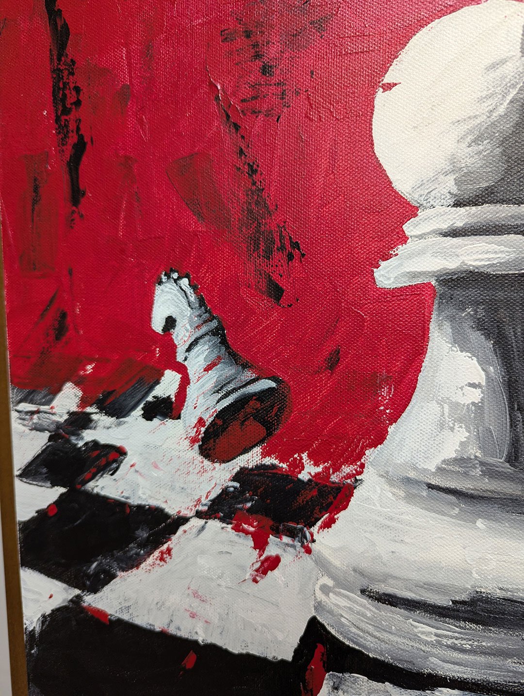 Original Acrylic painting of a chess by Artist in DC Ahmad Al Kadi