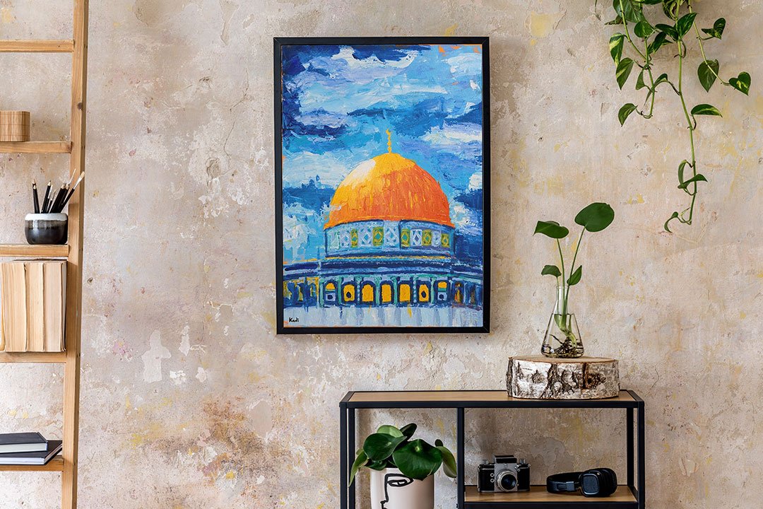 Aqsa Mosque Acrylic painting by Artist Ahmad Kadi